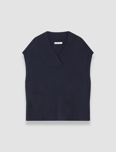 Joseph Mena Pure Cashmere Vest In Blue