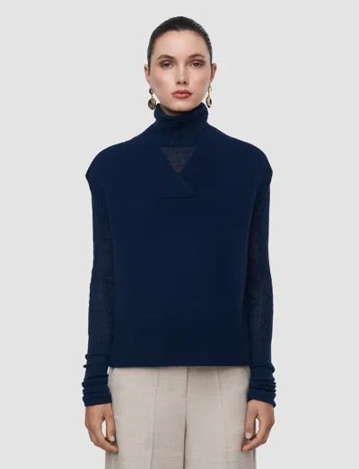 Joseph Mena Pure Cashmere Vest In Blue