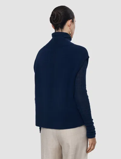 Joseph Mena Pure Cashmere Vest In Blue