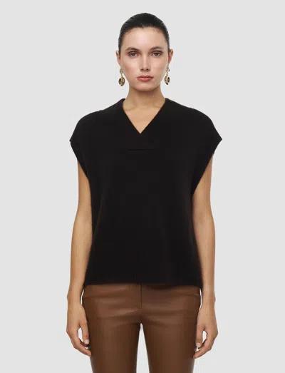 Joseph Mena Pure Cashmere Vest In Brown