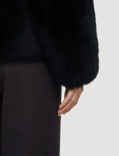 Joseph Gomez Long Haired Shearling Jacket In Black