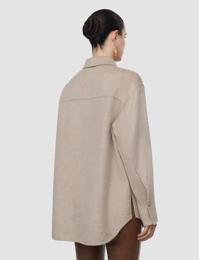 Joseph Wada Double Face Cashmere Overshirt In White