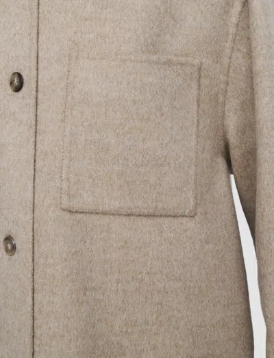 Joseph Wada Double Face Cashmere Overshirt In White