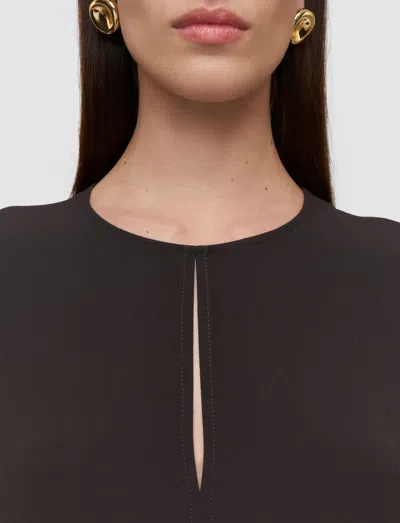 Joseph Hills Crepe Dress In Brown