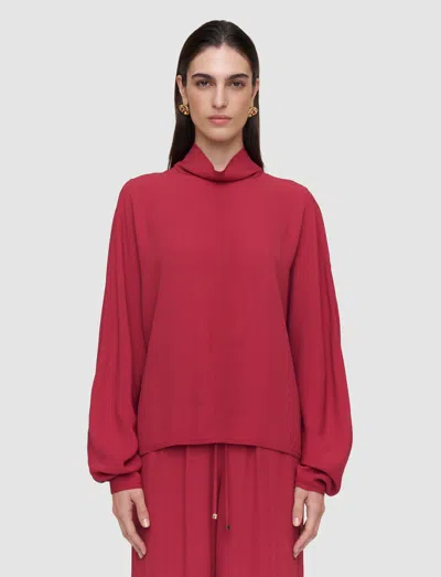 Joseph Buick Crepe Blouse In Pink