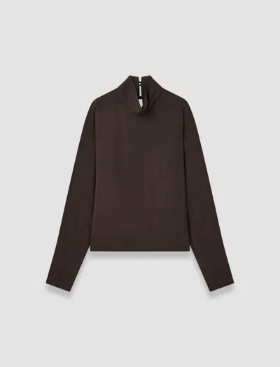 Joseph Buick Crepe Blouse In Brown