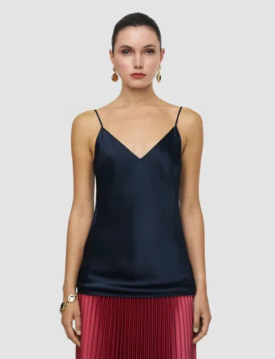 Joseph Clea Silk Satin Camisole In Blue