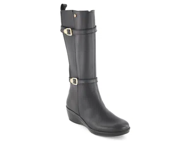 Andrea Women's Leather Tall Riding Boots 63314 In Black