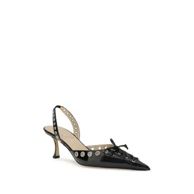 Mach&mach Mach & Mach Crystalized Corset' Slingback In Black
