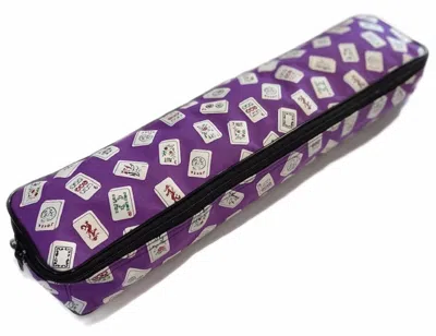 Mah Jongg Direct Mah Jongg Purple Color Pattern Multi-purpose Tile/rack Zippered Case In Purple