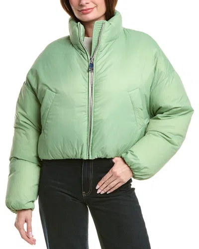Khrisjoy Joy Cropped Puffer Jacket In Green
