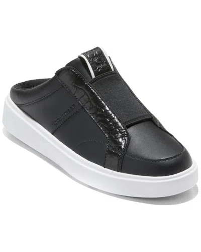 Cole Haan Coaster Leather Mule Sneaker In Black