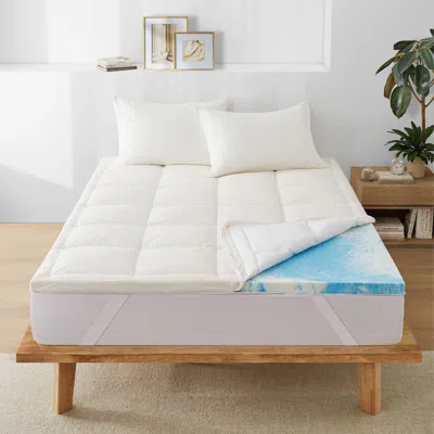 Puredown Organic Cotton Memory Foam Mattress Topper In White