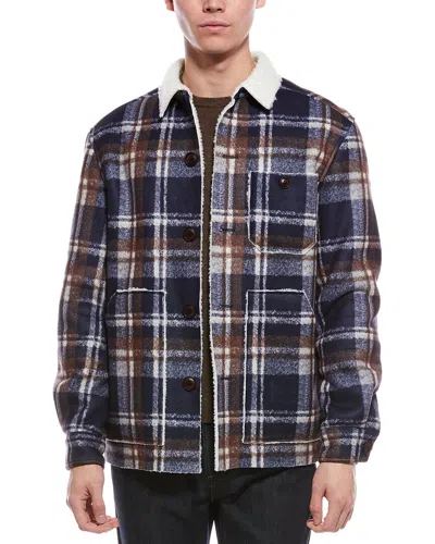 Paisley & Gray Wool-blend Barn Coat In Blue