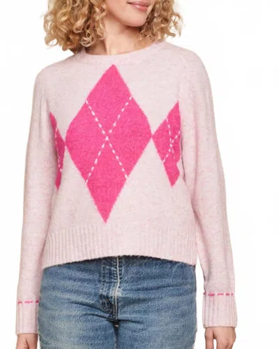 Sundry Ballerina Argyle Pullover Sweater In Pink In Pink