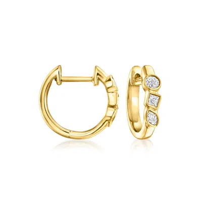 Rs Pure By Ross-simons Multi-shaped Lab-grown Diamond Hoop Earrings In 18kt Gold Over Sterling In Gold