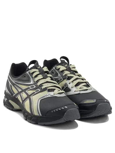 Asics Rounded Toe Sneakers With Grooved Sole And Sleek Finish In Black