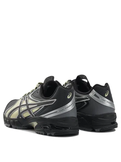 Asics Rounded Toe Sneakers With Grooved Sole And Sleek Finish In Black