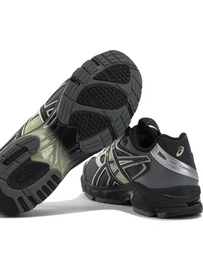 Asics Rounded Toe Sneakers With Grooved Sole And Sleek Finish In Black