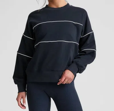Beyond Yoga Luxefleece Piper Oversized Sweatshirt In Nocturnal Navy In Blue