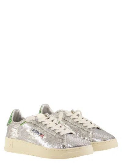 Autry Dallas Sequinned Trainers In Animal Print