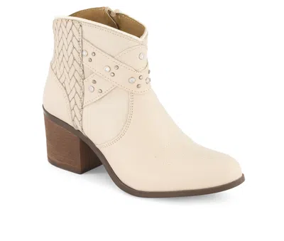 Forastero Women's Real Leather Side Zipper Booties 90995 In Multi