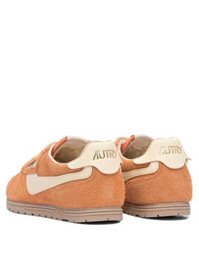 Autry Low-top Suede Texture Rubber Sole Sneakers In Brown