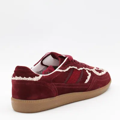 Alohas Tb.490 Crochet Leather Sneakers In Burgundy