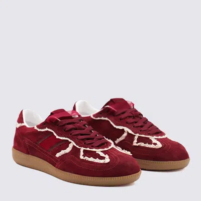 Alohas Tb.490 Crochet Leather Sneakers In Burgundy