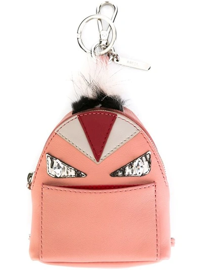 Fendi Bag Bugs Backpack Bag Charm In Pink