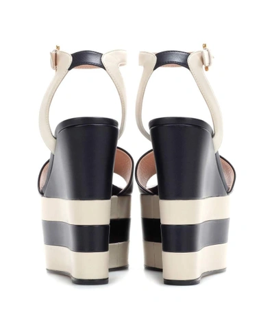 Shop Gucci Leather Platform Sandals