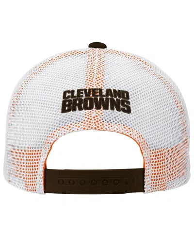 Outerstuff Preschool Brown Cleveland Browns Core Lockup Trucker Adjustable Hat In Multi