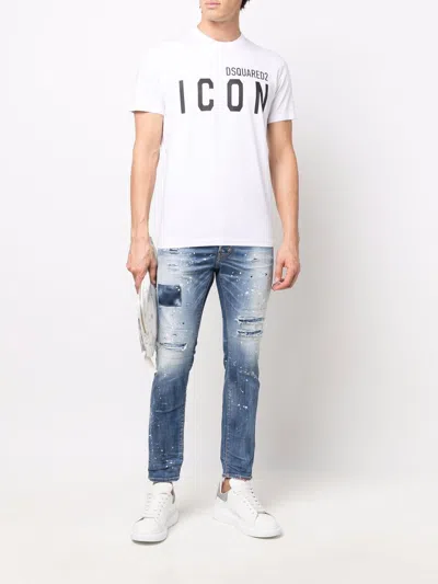 Dsquared2 Cotton Crew Neck T-shirt In White