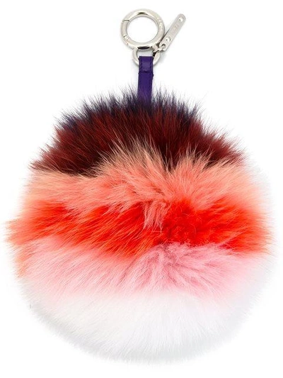 Shop Fendi Rainbow Pom-pom Bag Charm