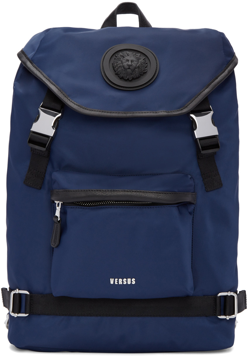 navy blue versace backpack