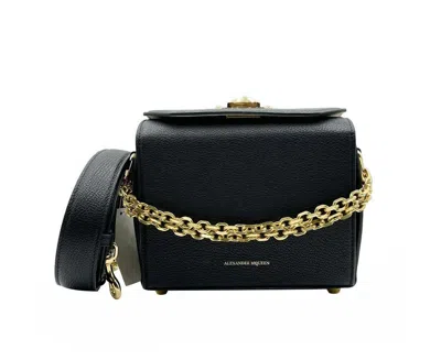 Alexander Mcqueen Women's Black Leather Box 19 With Gold Hardware Crossbody Bag In Multi