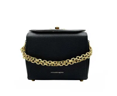 Alexander Mcqueen Women's Black Leather Box 19 With Gold Hardware Crossbody Bag In Multi