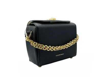 Alexander Mcqueen Women's Black Leather Box 19 With Gold Hardware Crossbody Bag In Multi