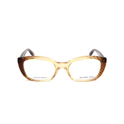 Bottega Veneta Bicolor Acetate Glasses Women's (frames) In Brown