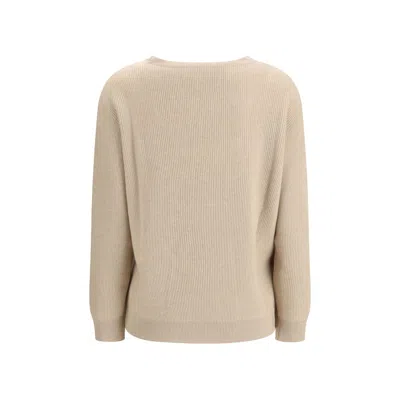 Brunello Cucinelli Beige Cashmere Cashmere Women's Sweater In Neutral