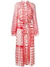 Fendi Foulard-print Plumetis-chiffon Midi Dress