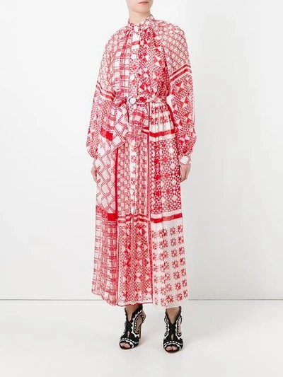 Fendi Foulard-print Plumetis-chiffon Midi Dress