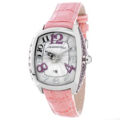 Chronotech Multicolor Leather Watch In Pink