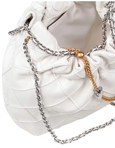 Tory Burch Mini Fleming Nappa Leather Bag In White