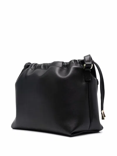 Apc Black Crossbody Bag With Logo Lettering On The Front And Drawstring Closure In Ecoleather Woman In Black