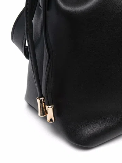 Apc Black Crossbody Bag With Logo Lettering On The Front And Drawstring Closure In Ecoleather Woman In Black