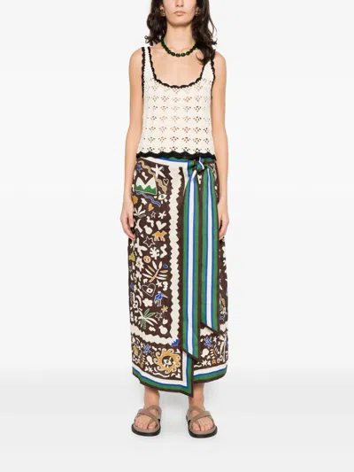 Alemais Maroc Graphic Midi Skirt In Multi