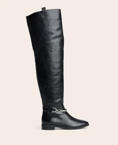 Kenneth Cole Maza Leather Riding Boot In Black