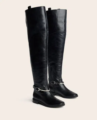 Kenneth Cole Maza Leather Riding Boot In Black