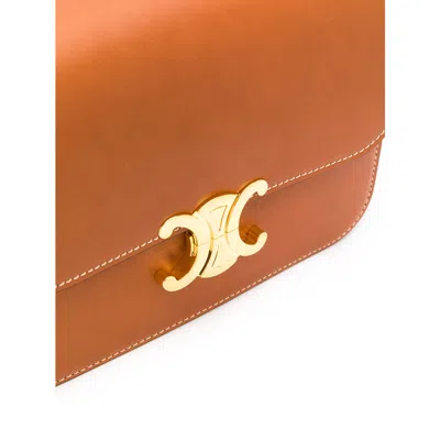 Celine Brown Shoulder Bags Women In Orange